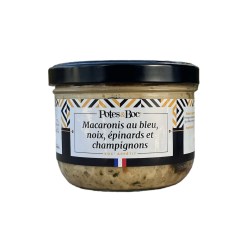 MACARONIS AU BLEU NOIX EPINARDS ET CHAMPIGNONS